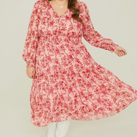 NWT Altar’d State Arula Floral Girly Ruffle Tiered Maxi Dress Size 2X - Picture 1 of 4